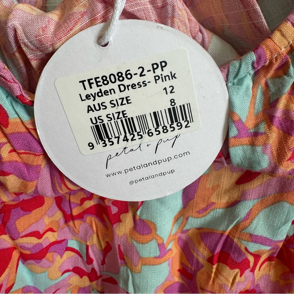 Petal & Pup Leyden Dress Size 8 NWT! Floral off the shoulder flowy mini dress - Picture 15 of 16